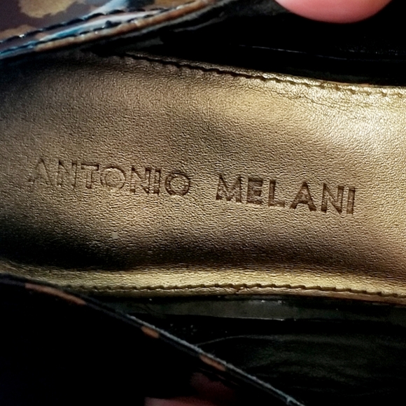 Antonio Melani Animal-Print Patent Leather Flats - Picture 6 of 8